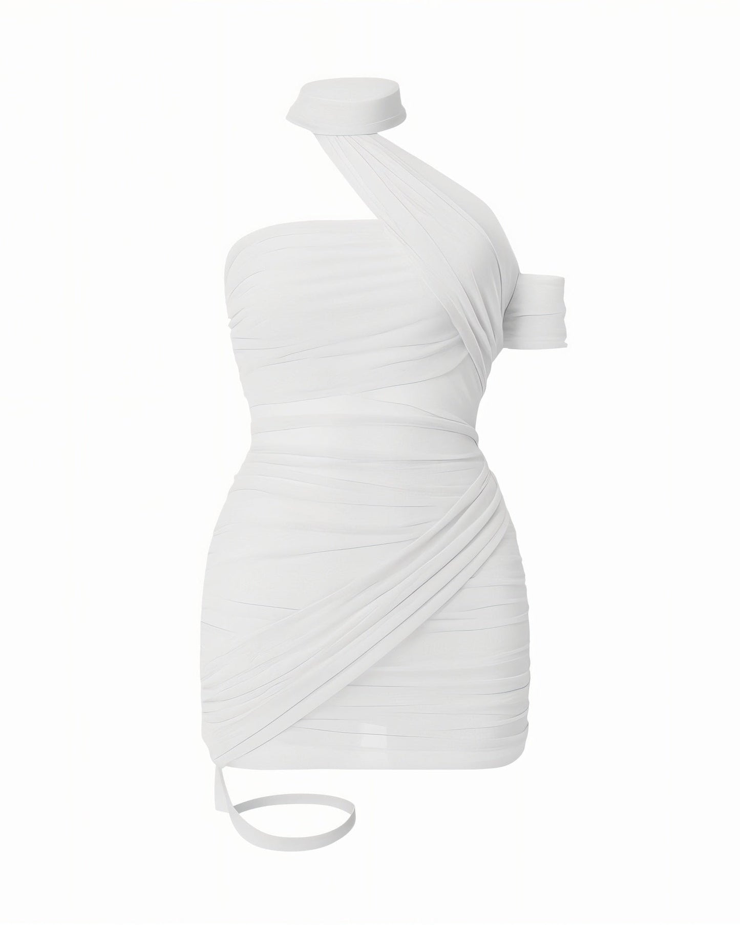 NEW Draped Mesh Mini Dress